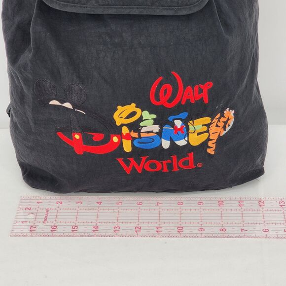 Walt Disney World Parks Vintage Y2K Characters Letters Large Nylon Backpack - Picture 12 of 13